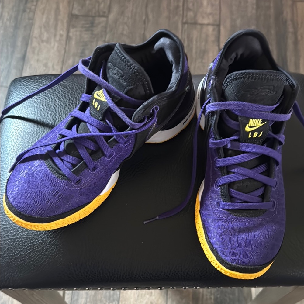 Nike LeBron Purple and Yellow Sneakers

Like new!